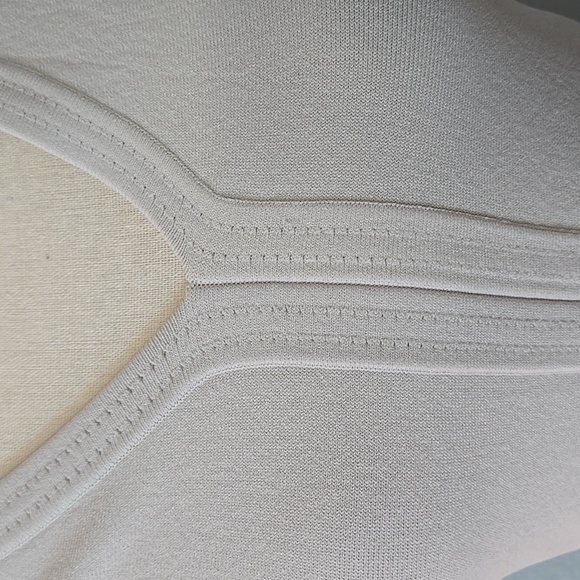 REBECCA TAYLOR Silk Pleated W/ Viscose Blend Top V Neck Midi Dress Gray Sz Small - Picture 4 of 13